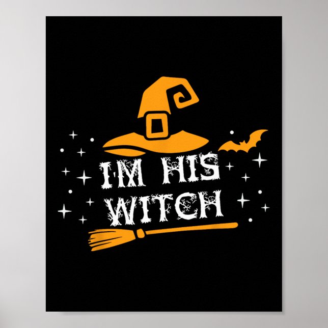 Affiche Je suis son costume d'Halloween en sorcière F (Devant)