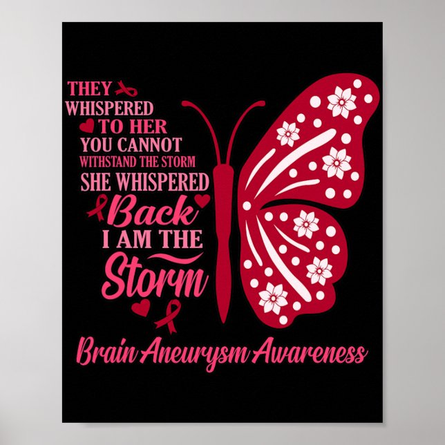 Affiche Je Suis Storm Cerveau Aneurysme Sensibilisation Mo (Devant)