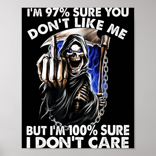 Affiche Je suis sûr à 97% que vous ne m'aimez pas (Devant)