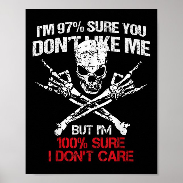 Affiche Je Suis Sûr À 97% Que Vous Ne M'Aimez Pas Mais Je  (Devant)