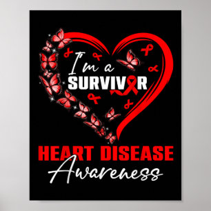 Affiche Je Suis Survivante Maladie Cardiaque Sensibilisati