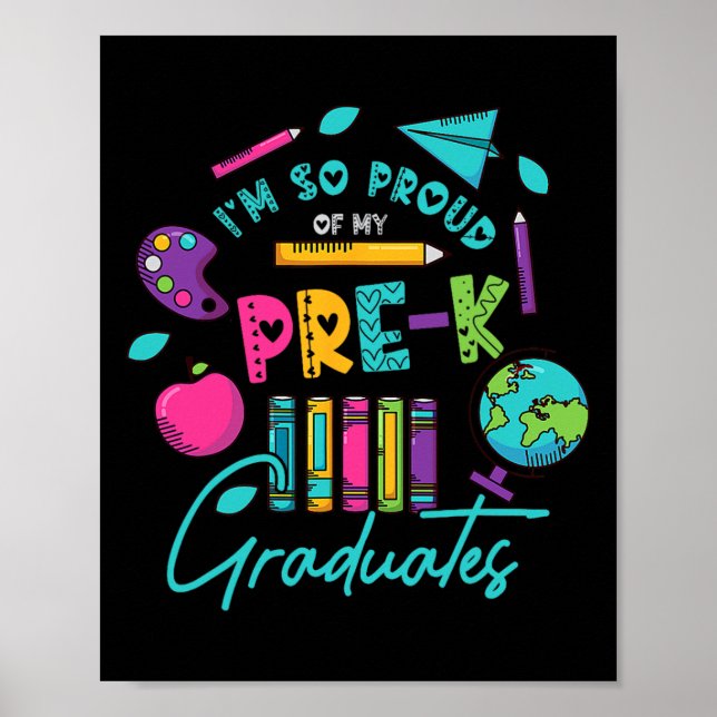 Affiche Je Suis Tellement Fier De Mes Diplômés D'Études Pr (Devant)