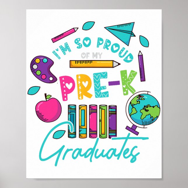 Affiche Je Suis Tellement Fier De Mes Diplômés D'Études Pr (Devant)