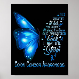 Affiche Je suis tempête conception papillon de sensibilisa