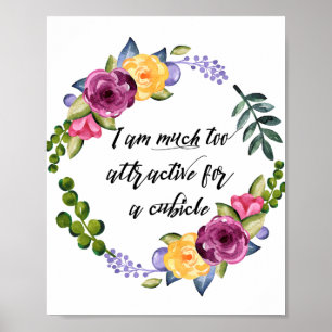 Affiche Je suis trop attirant pour Cubicle Funny Office De