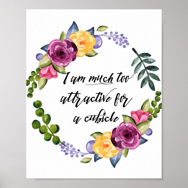 Affiche Je suis trop séduisant pour une cabine  Blague pou (Devant)