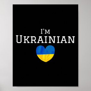 Affiche Je suis ukrainien Fier d'être d'Ukraine Souvenir