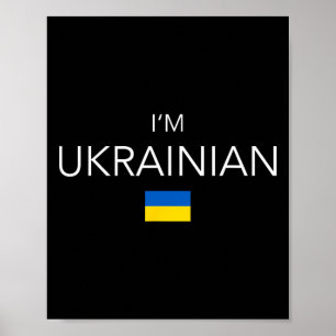 Affiche Je suis ukrainien - Ukraine patriotique - Femme uk