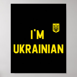 Affiche Je suis ukrainien Zelensky Ukraine Patriotique Fie