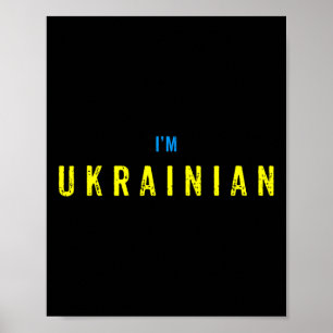 Affiche Je suis ukrainienne vintage Ukraine 