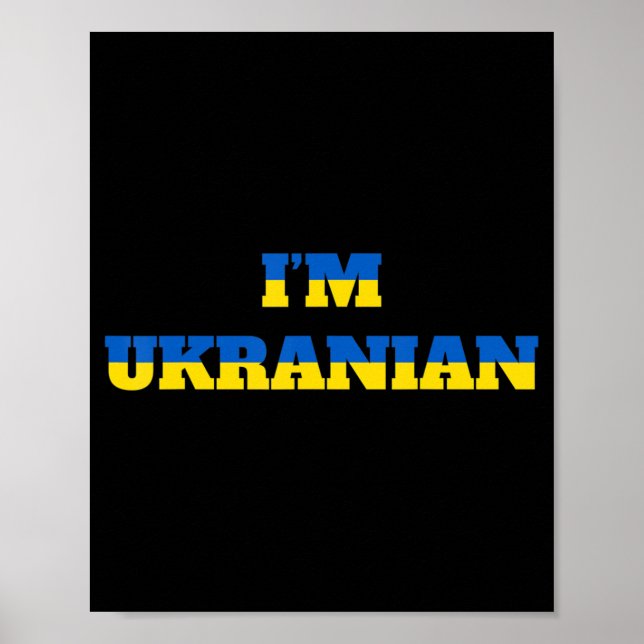 Affiche Je suis Ukrainienne Zelensky Ukraine Patriotic Fiè (Devant)