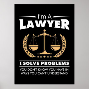 Affiche Je suis un avocat, je résous des problèmes