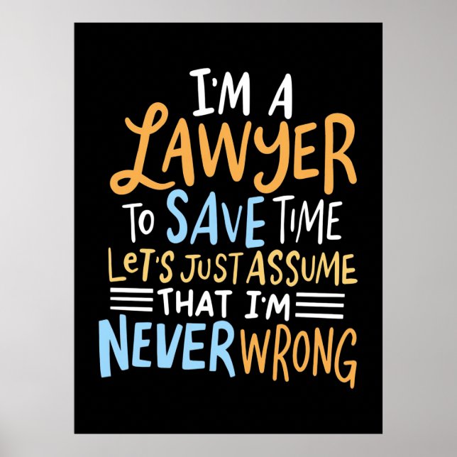 Affiche Je Suis Un Avocat Pour Gagner Du Temps (Devant)