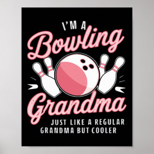 Affiche Je suis un Bowling de Bowling de grand-mère amusan