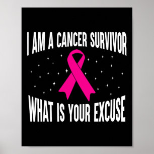 Affiche Je Suis Un Cancer Survivant Pink Ribbon Cancer Du