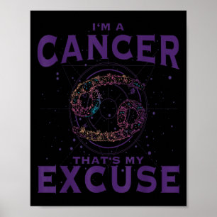 Affiche Je Suis Un Cancer Zodiac Signal Graphique Crabe Ho