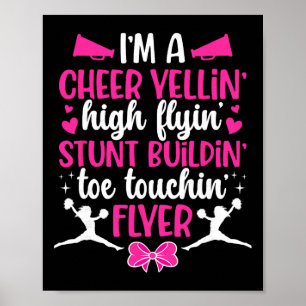 Affiche Je suis un cheerleader de pom-pom girls cheerleadi
