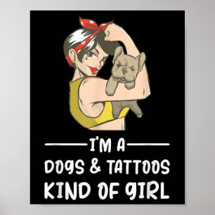 Affiche Je Suis Un Chien Et Un Tatouage Un Genre De Femme