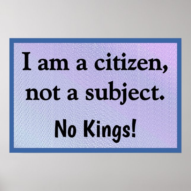 Affiche Je Suis Un Citoyen (Devant)