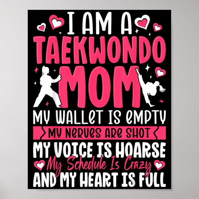 Affiche Je suis un combattant de taekwondo fier de ma fami (Devant)