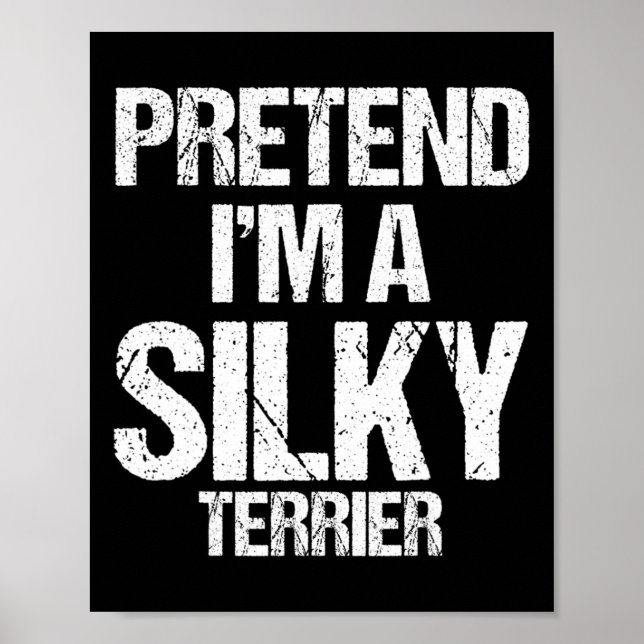 Affiche Je suis un costume de chien d'Halloween Terrier so (Devant)