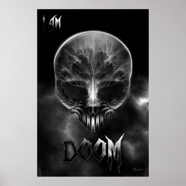 Affiche Je Suis Un Crâne Fractal De Doom (Devant)
