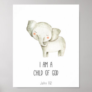 Affiche Je suis un enfant de Dieu Bible Verse