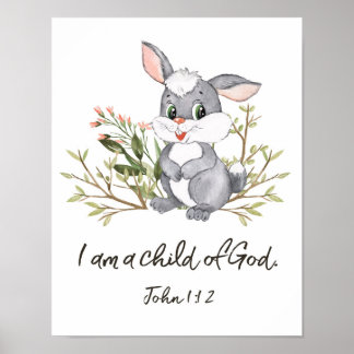 Affiche Je Suis Un Enfant De Dieu, Enfants Bible Verse, Éc