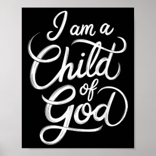 Affiche Je Suis Un Enfant De Dieu Jésus-Christ
