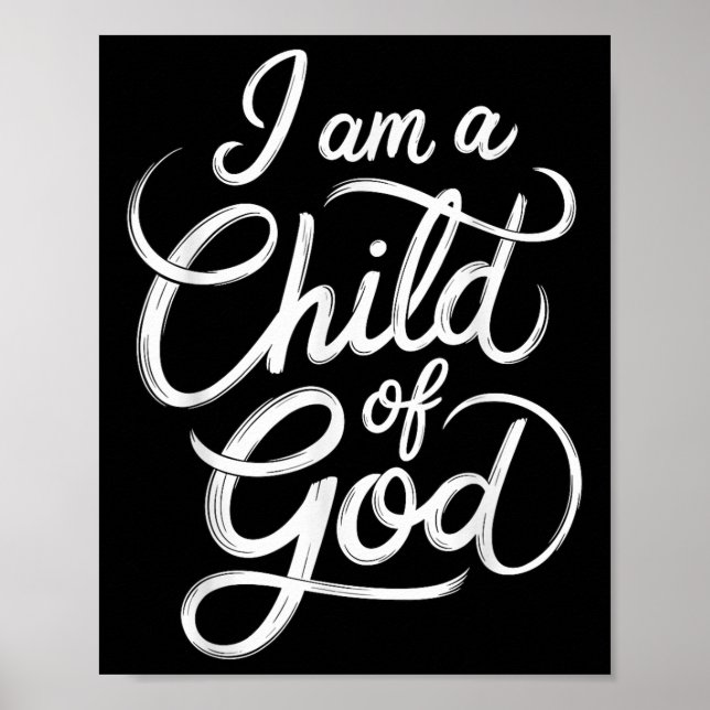Affiche Je Suis Un Enfant De Dieu Jésus-Christ (Devant)