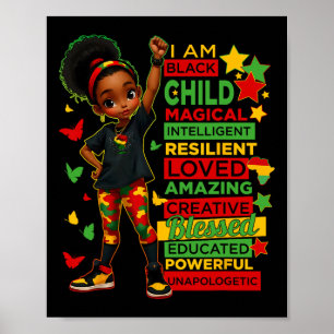 Affiche Je suis un enfant noir Mois de l'histoire afro-amé