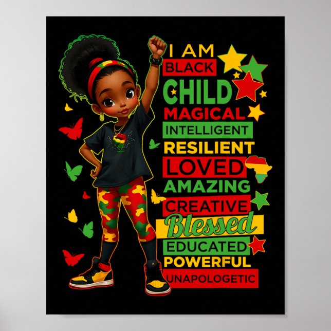 Affiche Je suis un enfant noir Mois de l'histoire afro-amé (Devant)