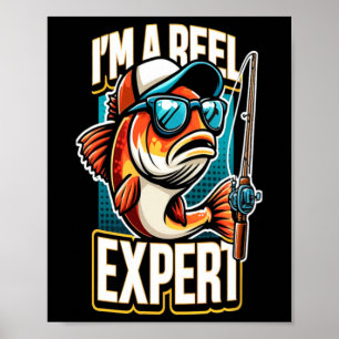 Affiche Je suis un expert de la pêche design