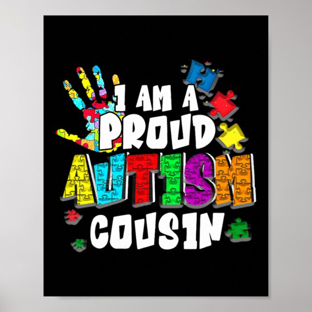 Affiche Je suis un fier autisme Cousin Sensibilisation sur (Devant)
