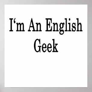 Affiche Je suis un geek anglais