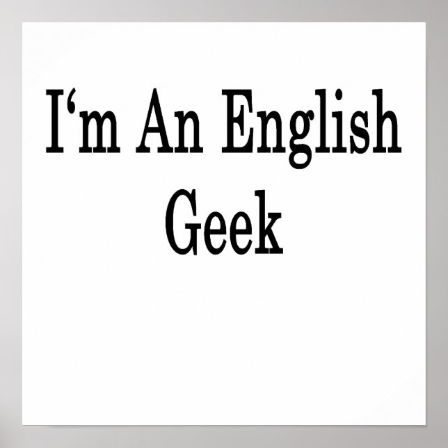 Affiche Je suis un Geek anglais (Devant)