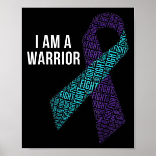 Affiche Je Suis Un Guerrier Lutte De Sensibilisation À La 