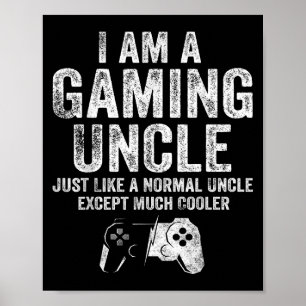 Affiche Je Suis Un Oncle De Jeu Drôle Vidéo Joueur Vidéo C