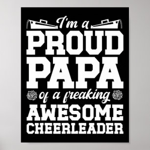 Affiche Je suis un papa cheer fier d'un papa cheerleader g