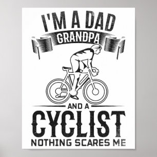 Affiche Je Suis Un Papa Grand-père Et Cycliste Rien Ne Me
