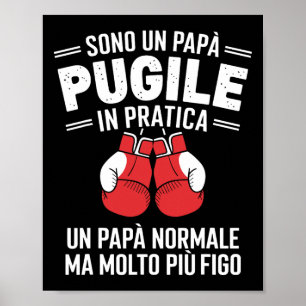 Affiche Je Suis Un Père En Boxe Dans Pratique Boxe Cadeau