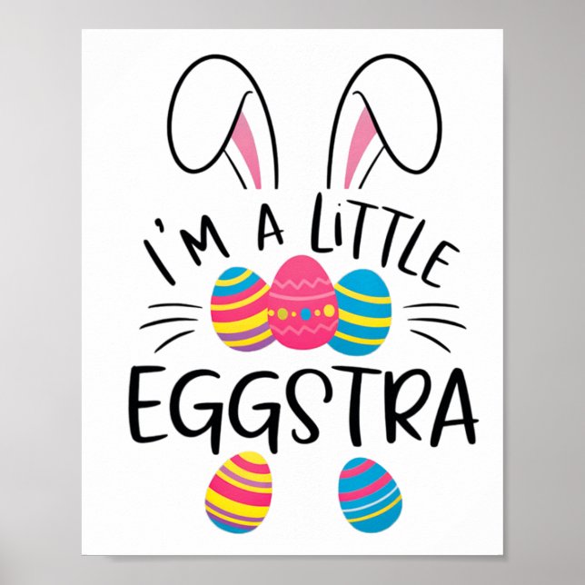 Affiche Je suis un petit Eggstra drôle Bunny Bunny de Pâqu (Devant)