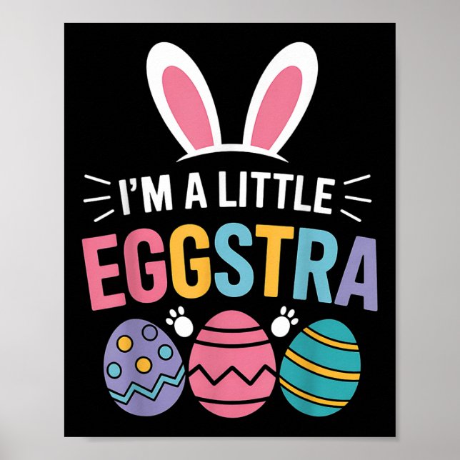 Affiche Je Suis Un Petit Lapin De Pâques Amusant Pour Les  (Devant)