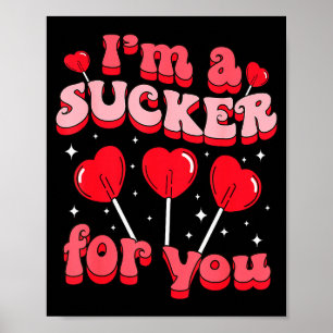 Affiche Je suis un pigeon pour vous Cœur de bonbon Amour J