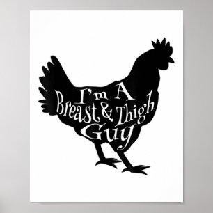 Affiche Je Suis Un Poitrine &amp; Cuisse Guy Bbq Poulet _1