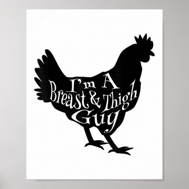 Affiche Je Suis Un Poitrine &amp; Cuisse Guy Bbq Poulet _1 (Devant)