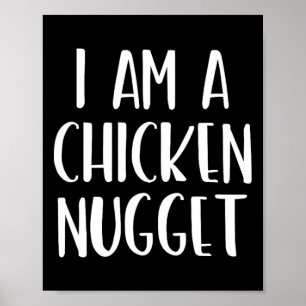 Affiche Je suis un poulet nugget Halloween Je suis simple