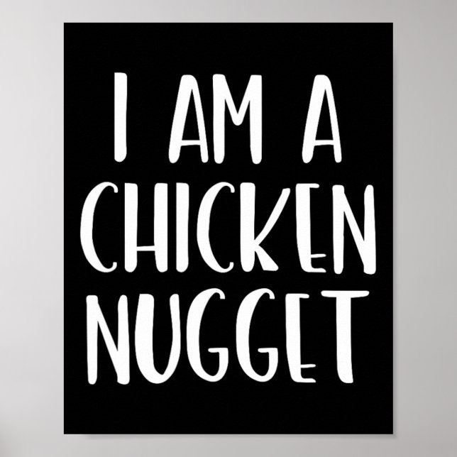 Affiche Je suis un poulet nugget Halloween Je suis simple  (Devant)