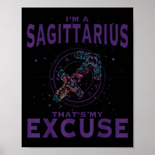 Affiche Je Suis Un Sagittaire Zodiaque Signe Graphique Arc
