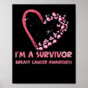 Affiche Je suis un survivant Conscience du cancer du sein 